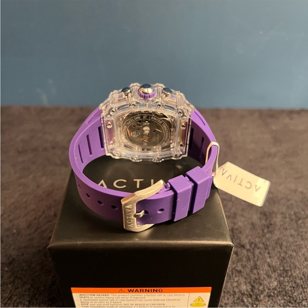 Rare Activa X Invicta Purple and Black Women's Watch new in box - Picture 6 of 10